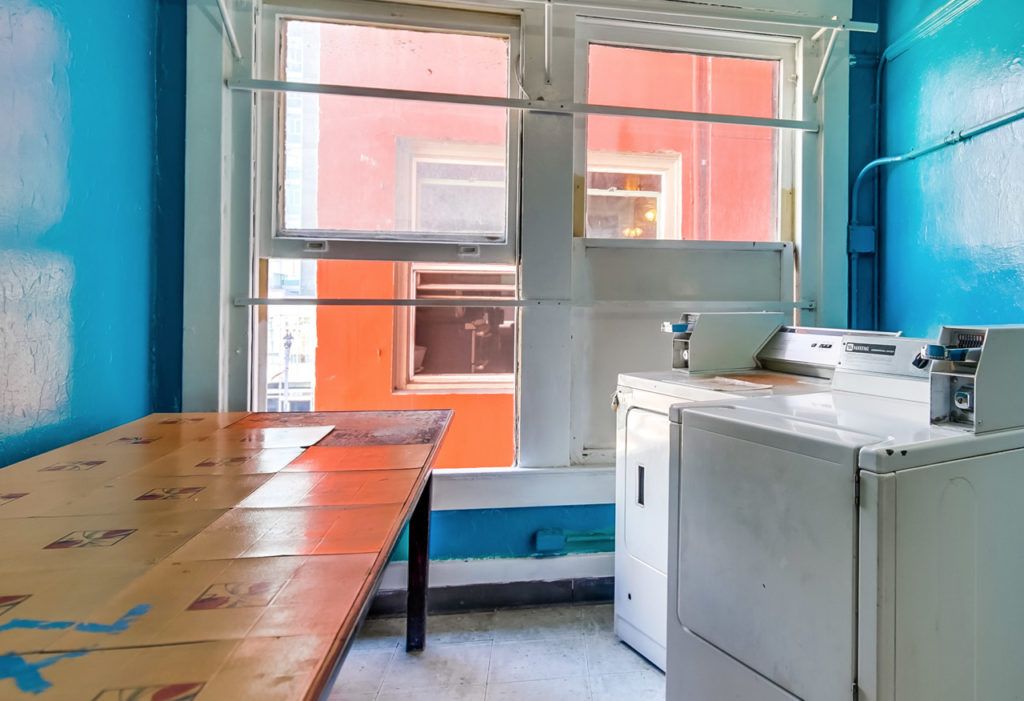 Laundry room at Lucky D's Hostel